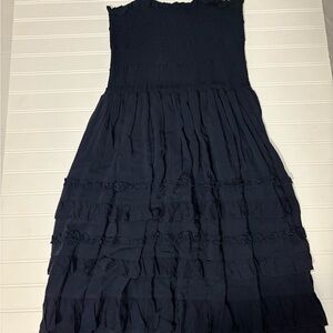 Gianni bini blue navy large strap dress